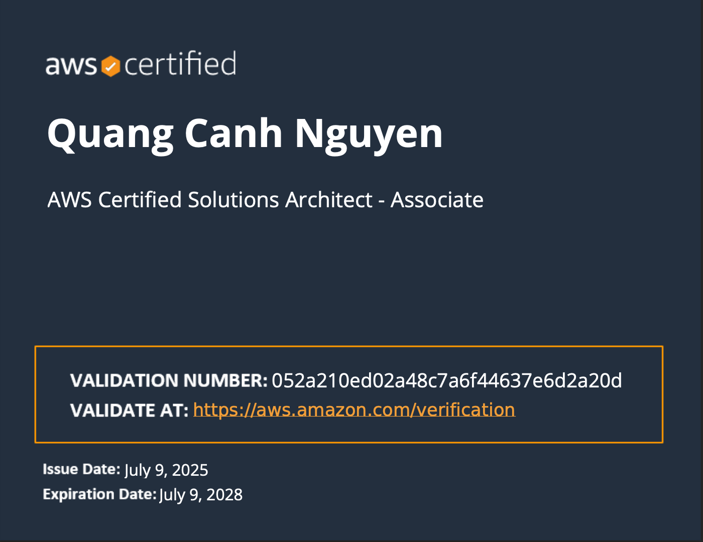 AWS Solutions Architech Associate